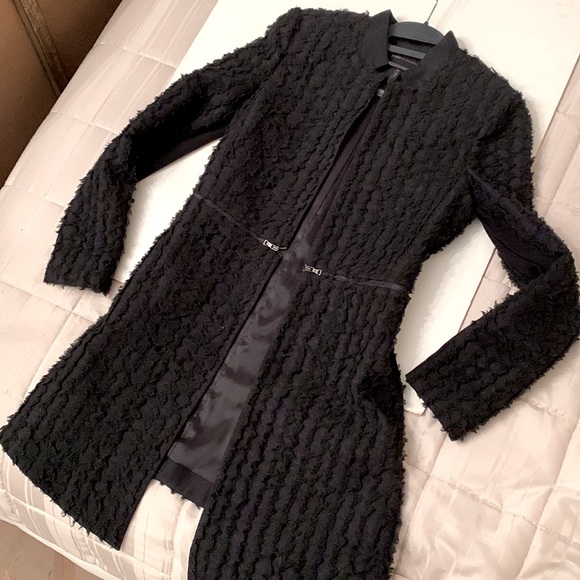 BCBG Black Long Coat - Picture 16 of 16